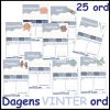 Dagens VINTER-ord - Skriveskabeloner til vinter