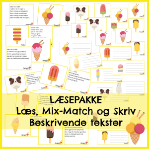 Finurlig Læsepakke med ispinde: Mix-Match, Vendespil og Beskrivende Tekster - Hvem er hvem?
