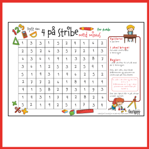4 på stribe - Minus (stor)
