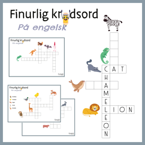 Krydsord - Dyr på engelsk