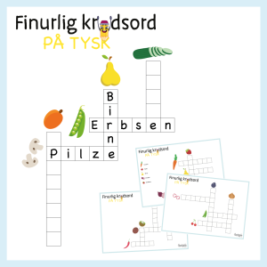 Krydsord - Frugt og grønt på tysk