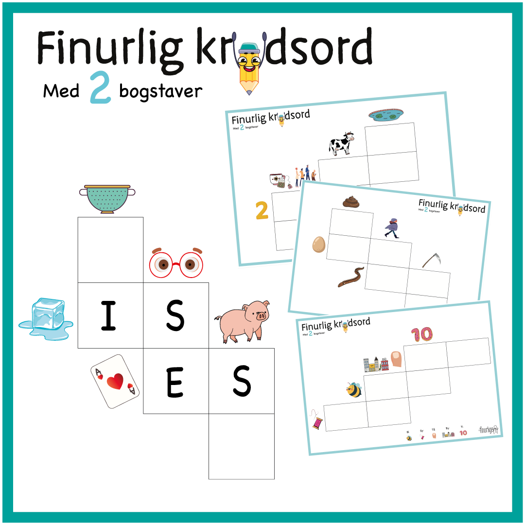 Krydsord - Ord med 2 bogstaver