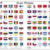 Puslespil - Flag med landenes navne samt hovedstæder (80 lande) - 80 brikker - Maxi