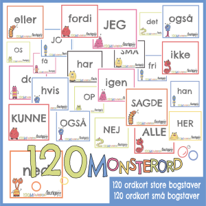 120 MONSTERORD - Legende læring med de 120 ord som er mest brugt