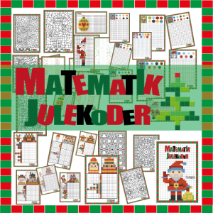 MATEMATIK - JULEKODER x 30 skabeloner