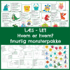 Monster-Læsepakke: Hvem er hvem? med LÆS LET læsning