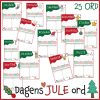 Dagens JULE-ord - Skriveskabeloner til jul