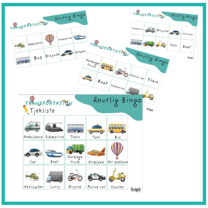 finurlig Bingo - Transportation