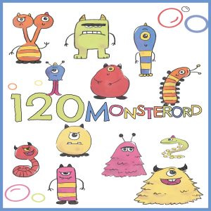 120 MONSTERORD - Plakat og små billedkort
