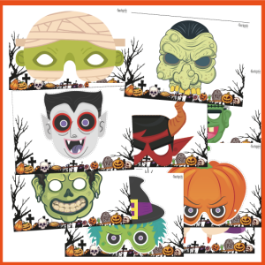 Halloween - 10 x masker udklip