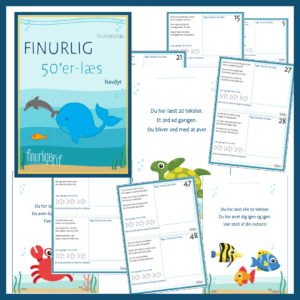 Finurlig 50’er-Læs (50 x læsetekster): Havdyrstema (Niveau 1)