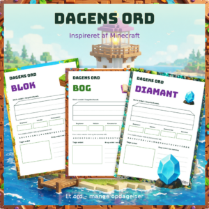 Dagens MINECRAFT-ord - Skriveskabeloner