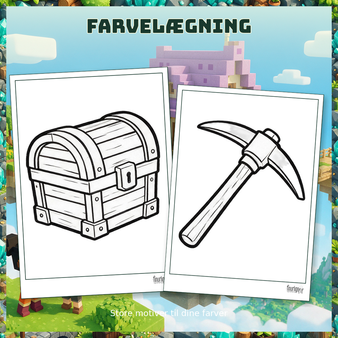 Farvelægningssider - Minecraft - Billede 3