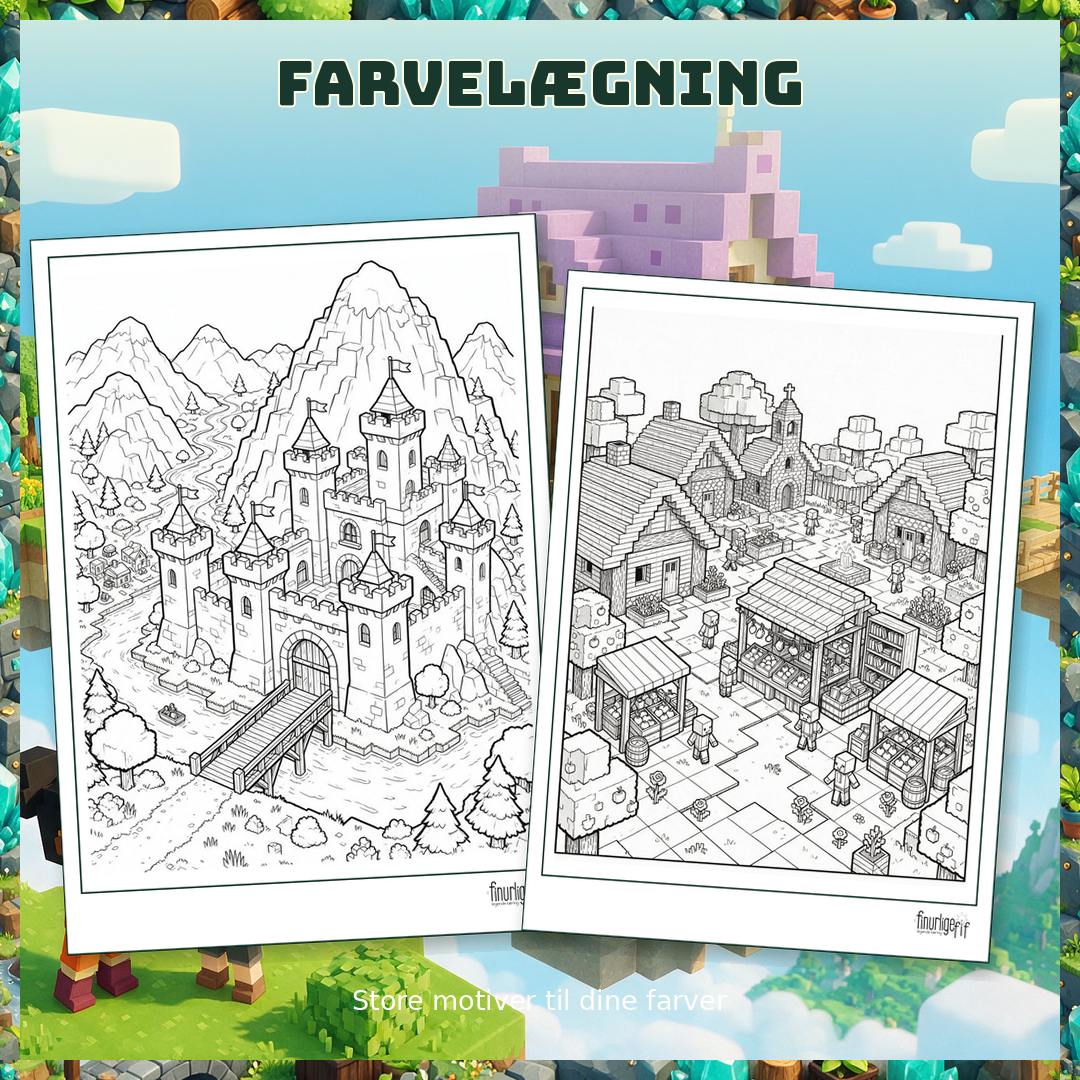 Farvelægningssider - Minecraft - Billede 4